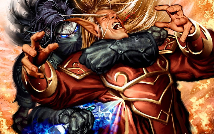 two male character wallpaper, hearthstone, robber, blood elf