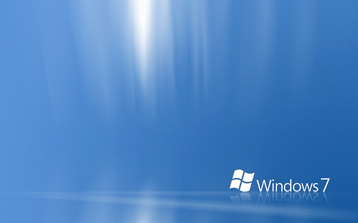 Windows 7 logo, Microsoft Windows, minimalism, blue background HD wallpaper