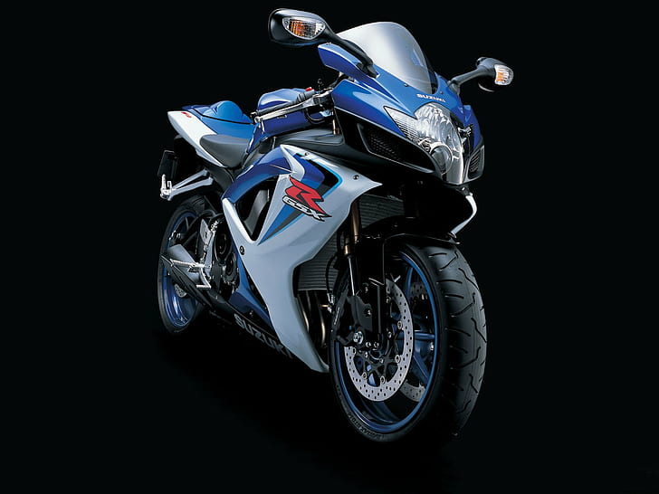 Suzuki R GSX Bike HD, gray and blue sport motorcycle, bikes, motorcycles, HD wallpaper