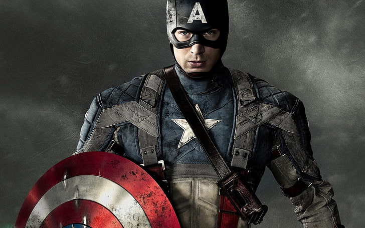 captain america  for desktop background, one person, standing