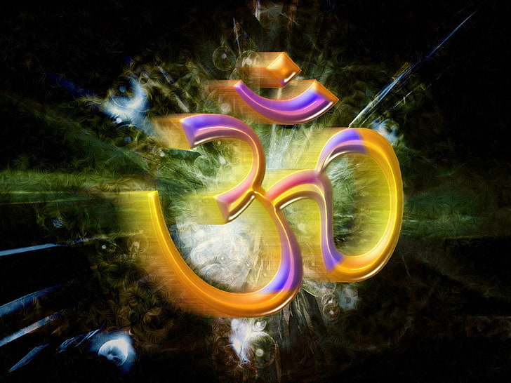 HD wallpaper: Om, yellow and purple Ohm illustration, Religious, hindu,  nature | Wallpaper Flare
