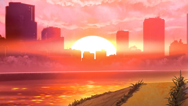 Wallpaper original, anime, sunset, sky desktop wallpaper, hd image,  picture, background, 7895bd | wallpapersmug
