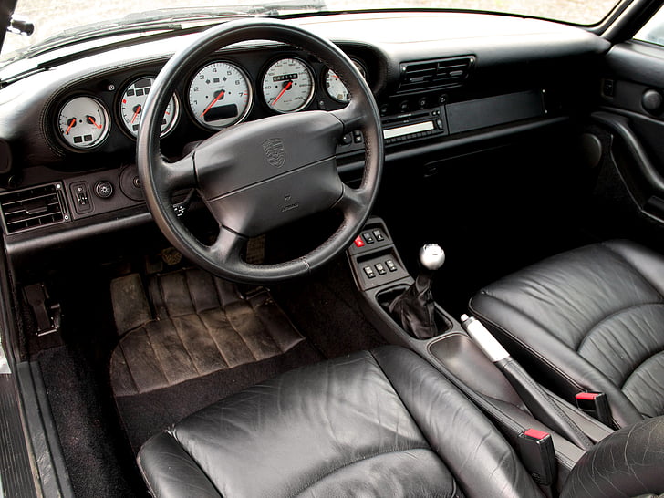 1995, 3 6, 4 s, 911, 993, carrera, coupe, interior, porsche, HD wallpaper