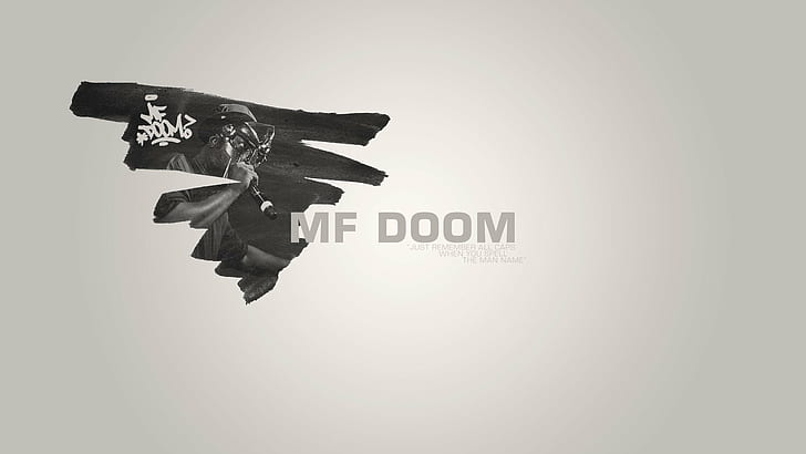 mf doom music hip hop mask, studio shot, text, western script, HD wallpaper