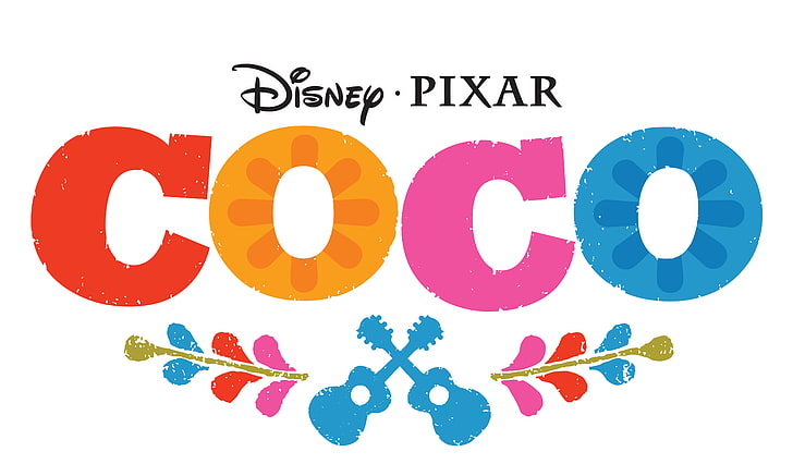 4K, Animation, 2017, Pixar, Coco, Disney, multi colored, white background, HD wallpaper