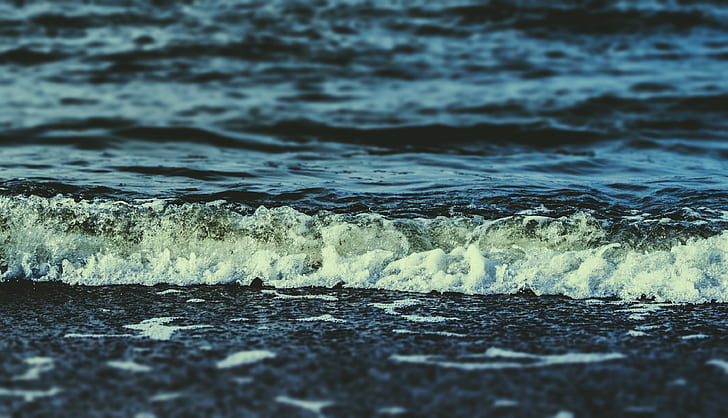 landscape, Baltic Sea, beach, waves, HD wallpaper
