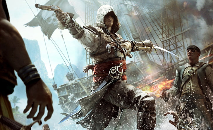 Assassins Creed IV Black Flag Edward Kenway, Assassin's Creed Black Flag digital wallpaper, HD wallpaper