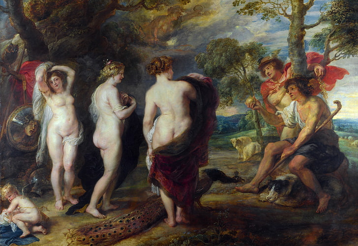 picture, Peter Paul Rubens, mythology, The Judgment Of Paris