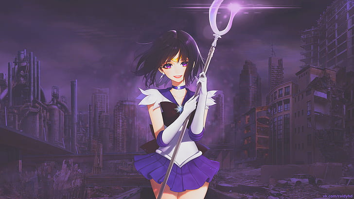 anime, anime girls, picture-in-picture, Sailor Saturn, Sailor Moon, HD wallpaper
