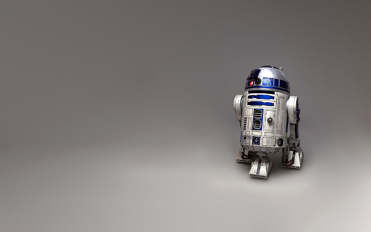 Star Wars R2-D2, studio shot, copy space, indoors, no people