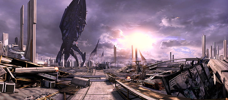 Mass Effect, Reapers, science fiction, Mass Effect 3, architecture, HD wallpaper