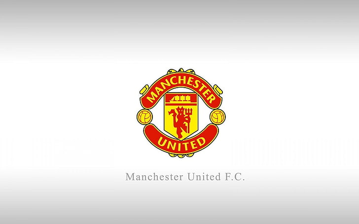 Manchester United logo, minimalism, soccer, sport , text, copy space, HD wallpaper