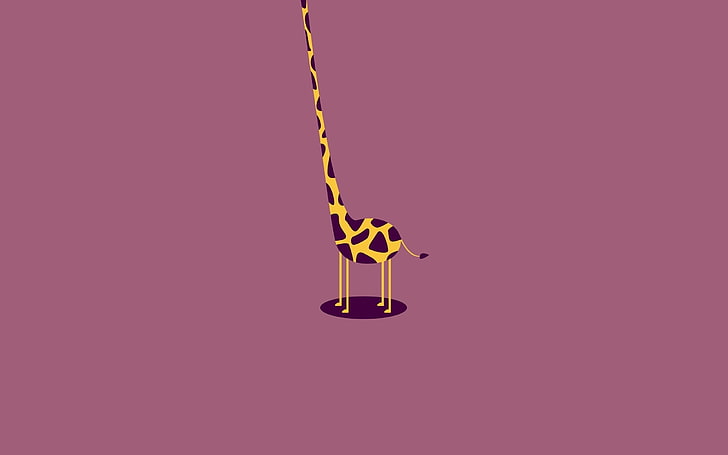giraffe illustration, neck, torso, headless, vector, symbol, sign