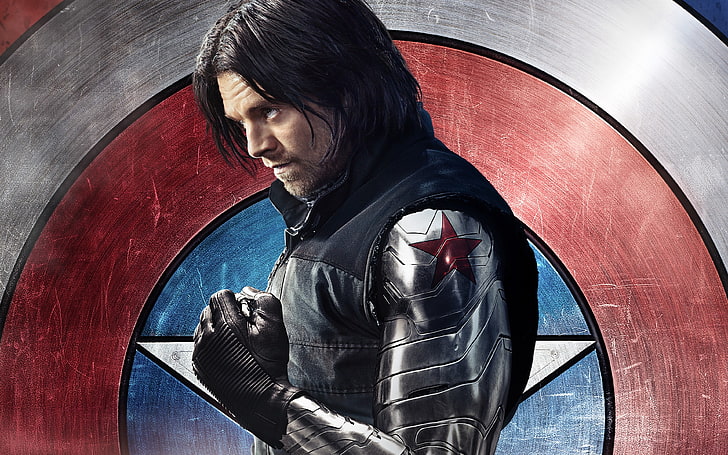 Bucky Captain America Civil War, Marvel Winter Soldier movie poster, HD wallpaper