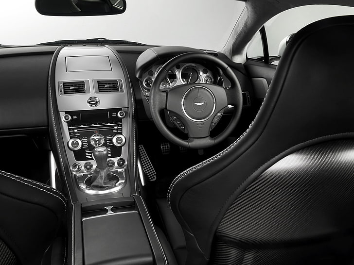 Hd Wallpaper Greyscale Photo Of Vehicle Interior Aston