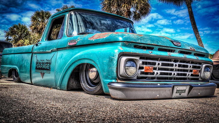 pickup truck, vintage car, classic car, old car, vehicle, ford pickup, HD wallpaper