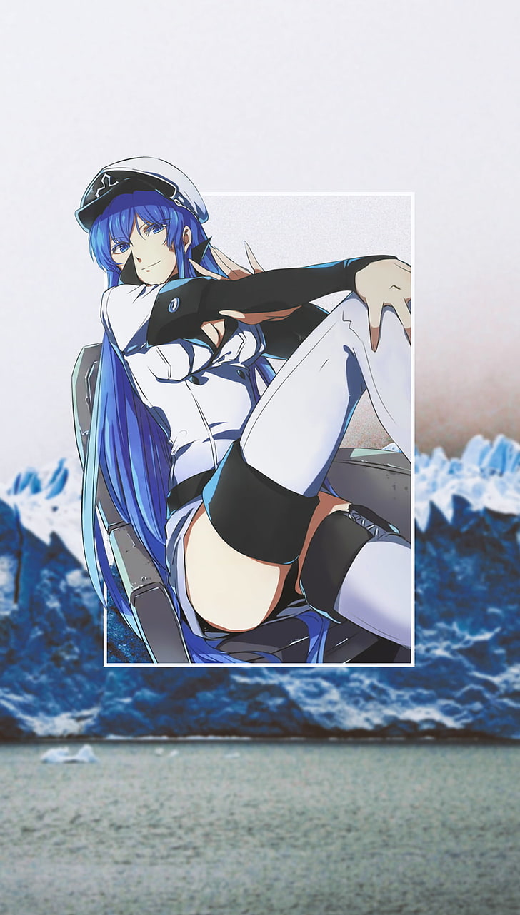 anime, anime girls, picture-in-picture, cold, Esdeath, Akame ga Kill!, HD wallpaper