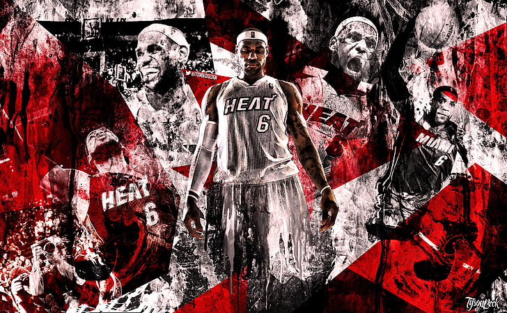 Basketball, Background, Miami, NBA, LeBron James, Heat, fear, HD wallpaper
