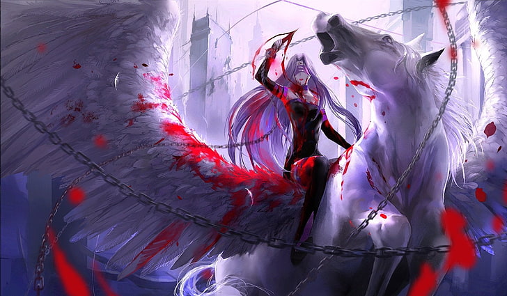 Fate Series, Fate/Stay Night, Horse, Rider (Fate/stay night), HD wallpaper