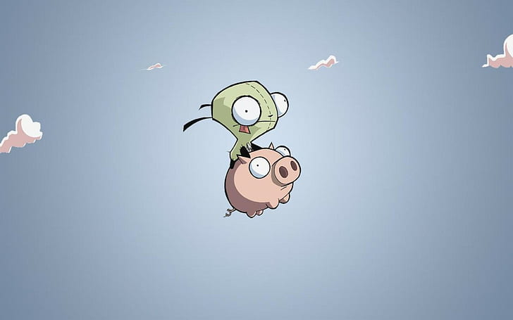 Invader Zim, Cartoon, Pig, Cute, brown pig cartoon character, HD wallpaper