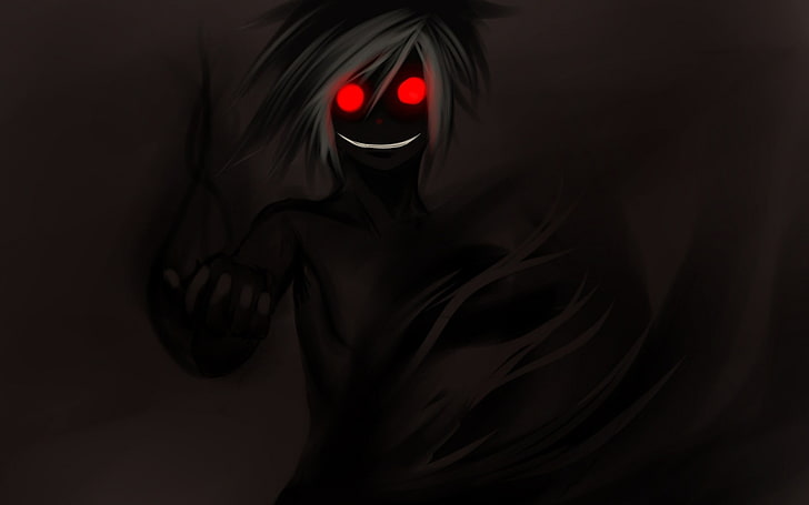 HD wallpaper: man shadow with red eyes illustration, manga, studio shot,  black background | Wallpaper Flare
