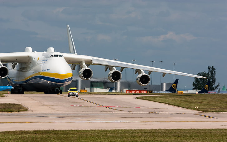 Antonov An-225 Mriya, aircraft, cargo, airport, runway, transport, HD wallpaper
