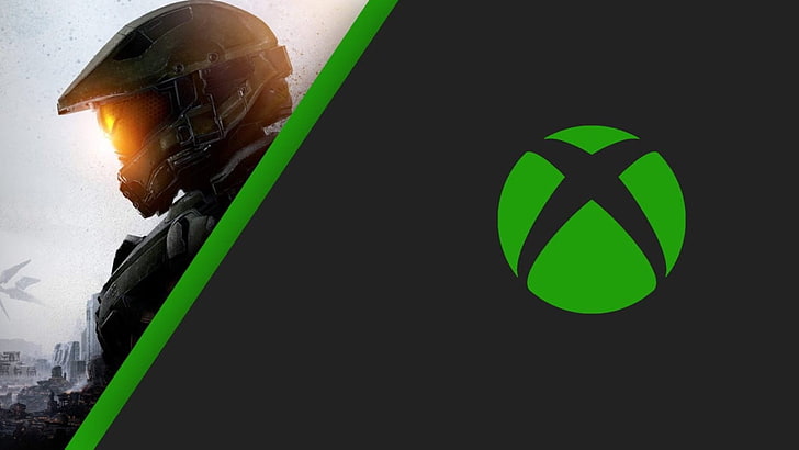 Xbox logo and Halo collage, Xbox 360, green, gamers, green color, HD wallpaper