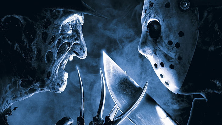 Jason Voorhes and Freddy Krueger, fantasy art, digital art, Jason Voorhees, HD wallpaper