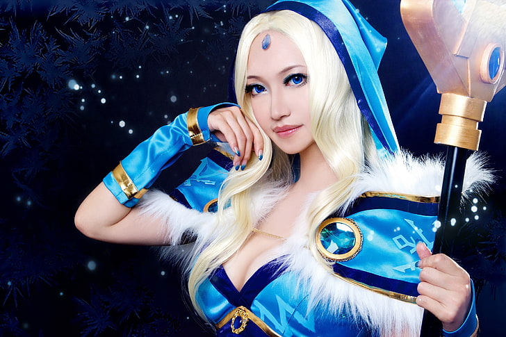 HD wallpaper: cosplay rylai boobs dota 2 defense of the ancients steam  software dota crystal maiden dota2 | Wallpaper Flare