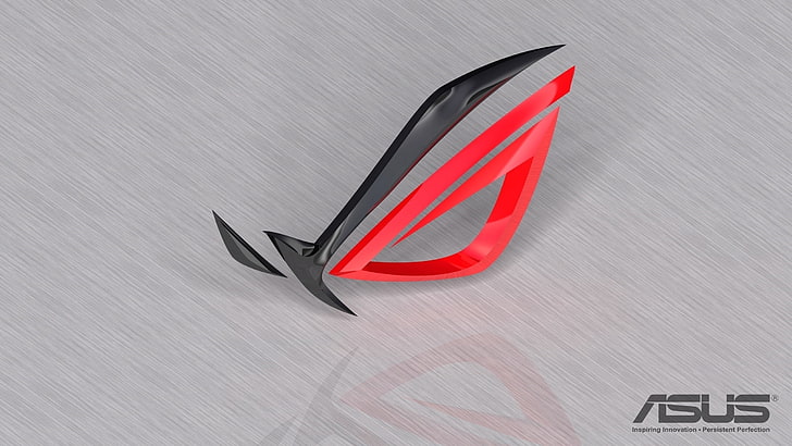 Asus logo, brand, rog, red, no people, sport, close-up, motion, HD wallpaper