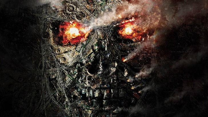 Terminator, Terminator Genisys, burning, nature, fire, heat - temperature, HD wallpaper