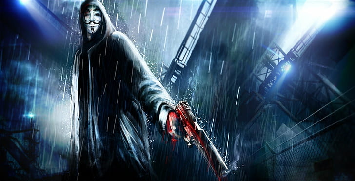 2319x1183 px, anarchy, Anonymous, computer, hacker, hacking