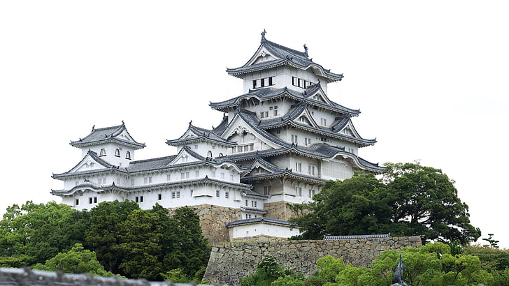 landscape, house, Japan, architecture, Himeji Castle, HD wallpaper
