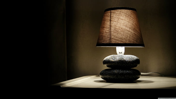 Black Stone Base Table Lamp, How To Wallpaper A Lampshade