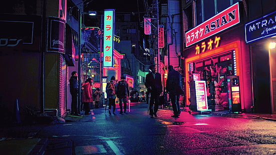 HD wallpaper: Cities, City, Alley, Building, Japan, Light, Neon ...