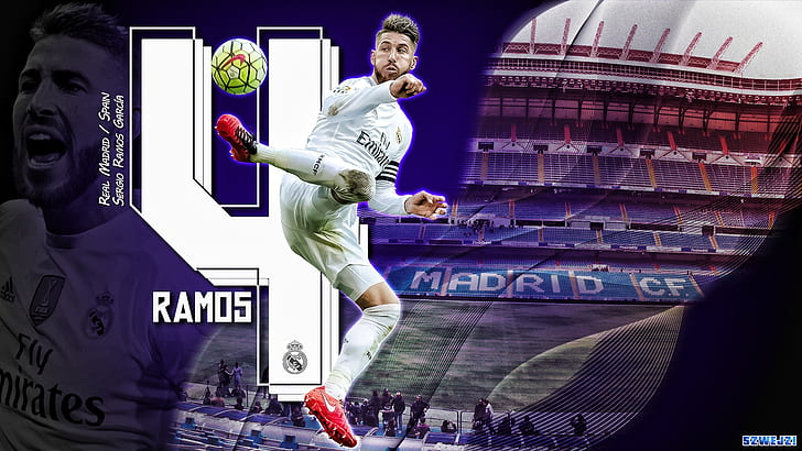  Fondo de pantalla HD Fútbol, ​​Sergio Ramos, Real Madrid C.F., Español