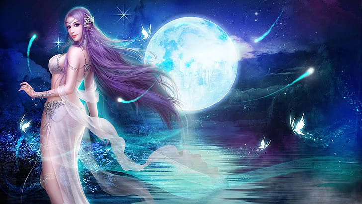 League Of Angels 2 Heroes Lunaria Girl Angel Of Full Moon Desktop Hd Wallpapers For Mobile Phones And Computer 1920×1080