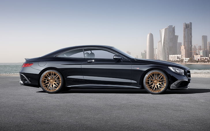 Mercedes Benz S63 AMG Brabus Side View, HD wallpaper
