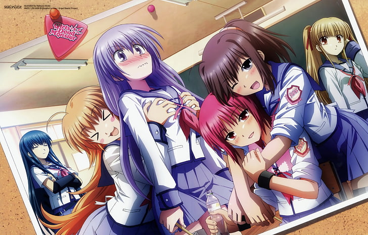 anime, anime girls, Angel Beats!, Iwasawa Masami, Irie Miyuki, HD wallpaper