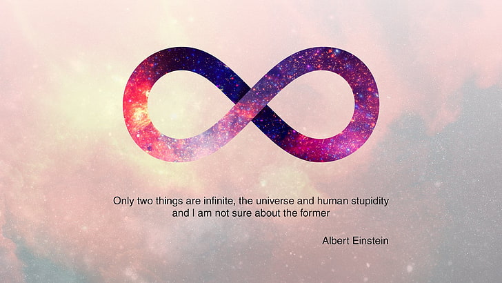 Misc, Quote, Albert Einstein, Infinity, Science, Space, Symbol, HD wallpaper