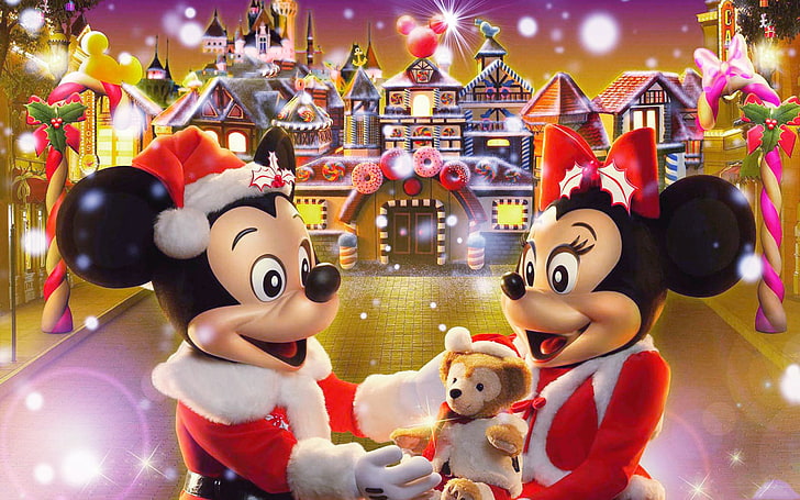 HD wallpaper: Joy In Disney World, Mickey and Minnie Mouse, Festivals /  Holidays | Wallpaper Flare