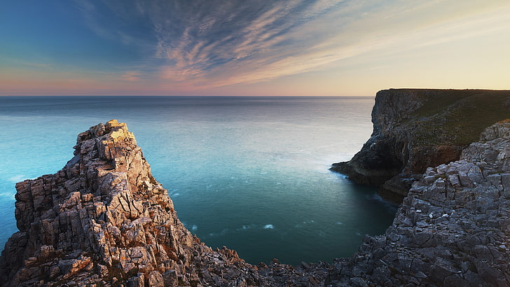 ocean water, coast, sea, coastline, cliff, nature, rock - Object, HD wallpaper