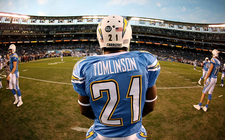 Tomlinson NFL player, San Diego Chargers, American football, sport, HD wallpaper