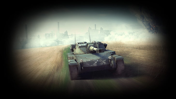 gray military tank, weapon, ELC AMX, mode of transportation, fog, HD wallpaper