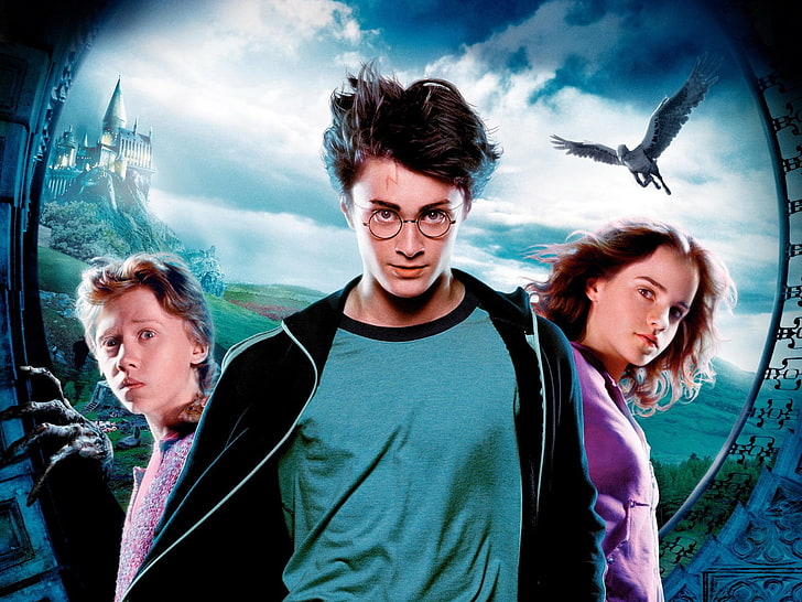 Harry potter and the prisoner of azkaban, Ron weasley, Hermione granger, HD wallpaper