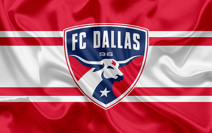 FC Dallas MLS football lawn logo american soccer club red blue lines  grass texture HD wallpaper  Peakpx