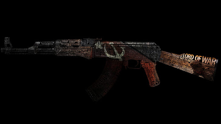 AKM, gun, Russia, rifles, HD wallpaper