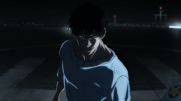 Jujutsu Kaisen, Fushiguro Toji, dark, sweater, lights, scars