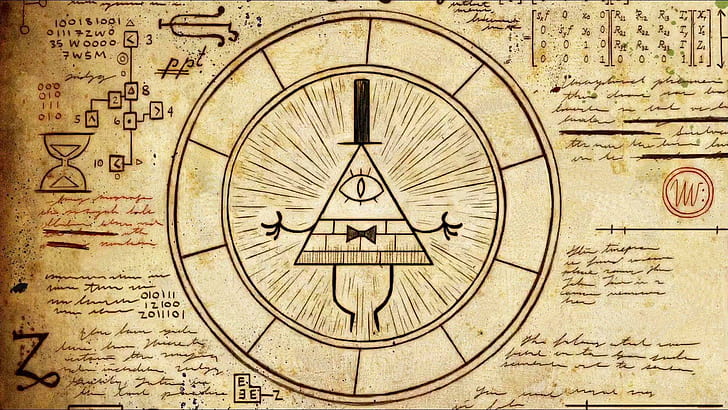 Gravity Falls, illuminati sign, cartoons, 1920x1080, disney, HD wallpaper