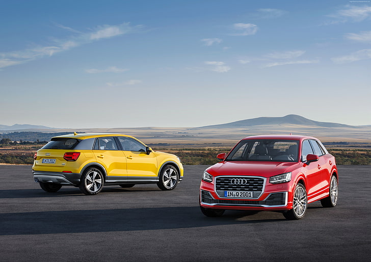 Audi Q2, red, crossover, Geneva Auto Show 2016